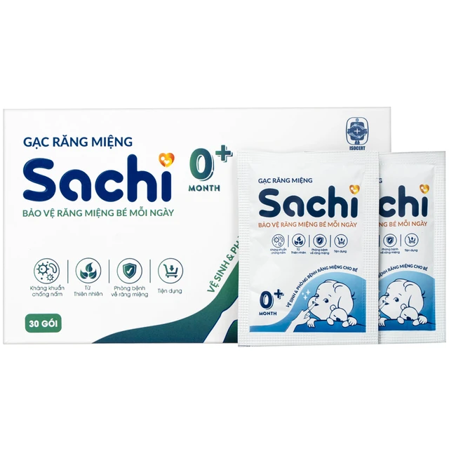 Gạc răng miệng Sachi cho bé sơ sinh (30 gói)