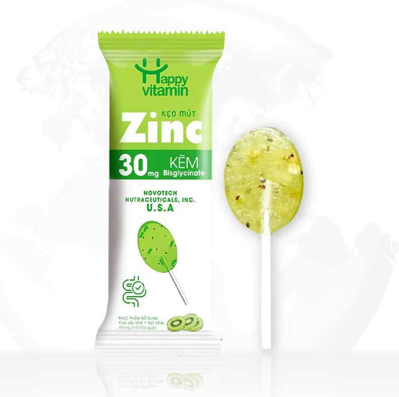 Kẹo mút Happy vitamin bổ sung Kẽm