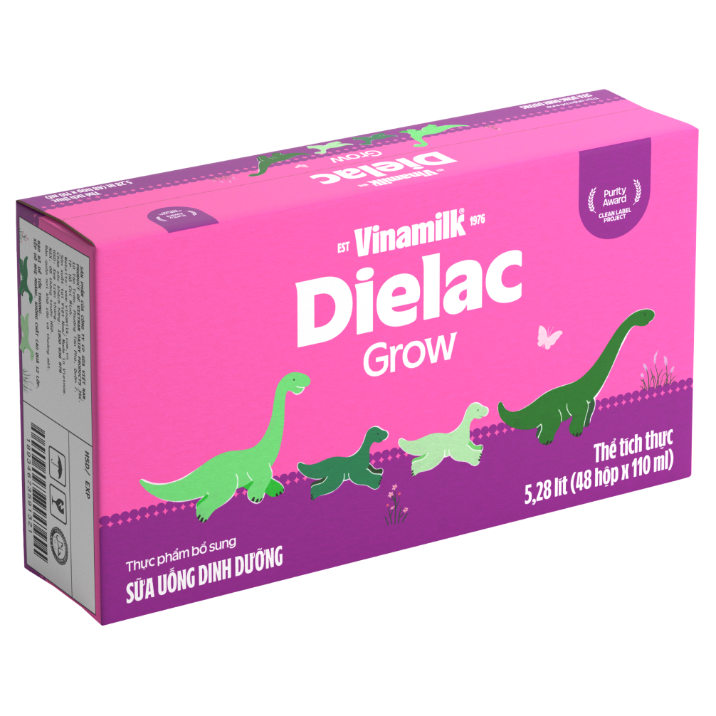 Thùng sữa pha sẵn Dielac Grow 48 hộp 110 ml (từ 1 tuổi)
