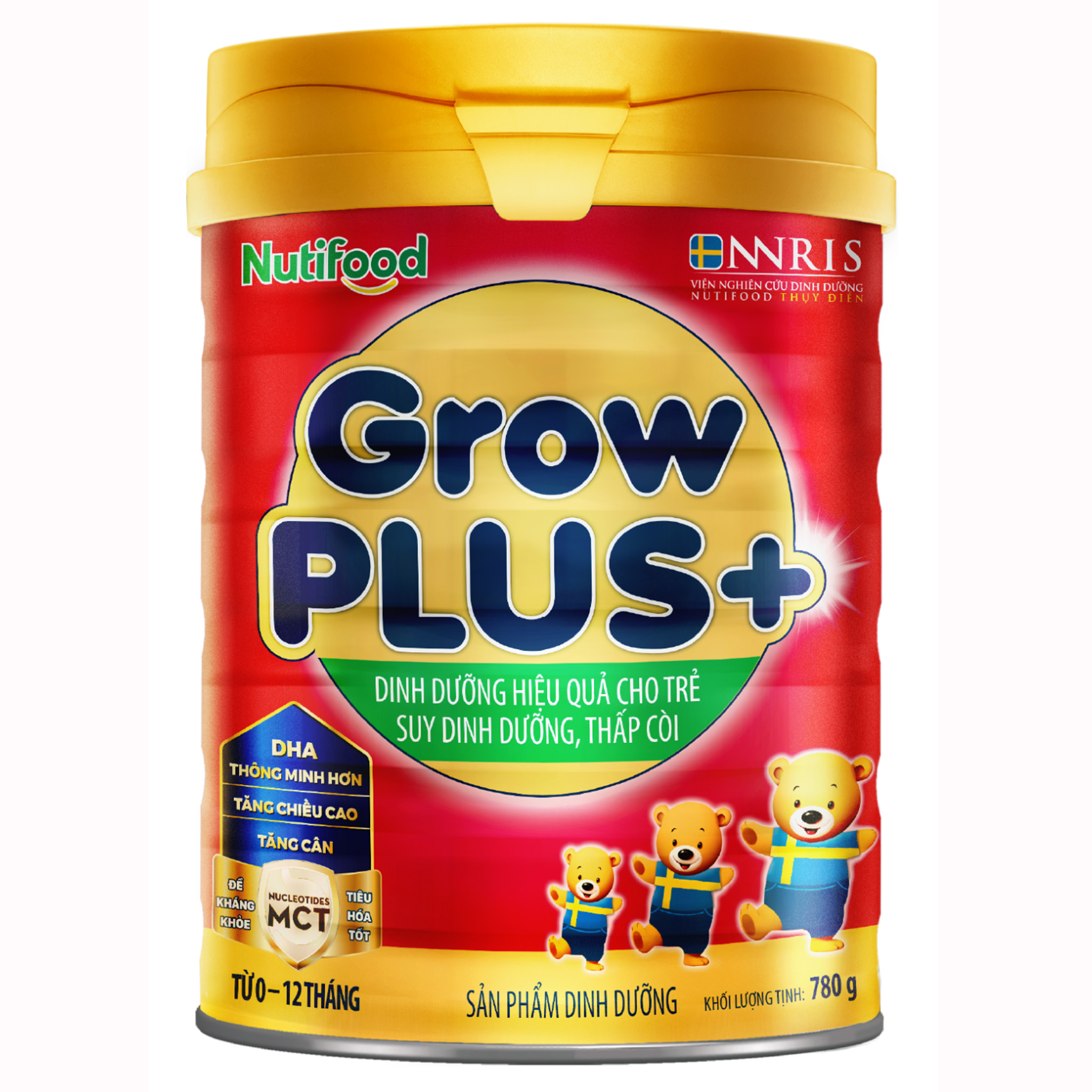 Sữa bột Nutifood GrowPlus+ Đỏ 780g (0-1 tuổi)