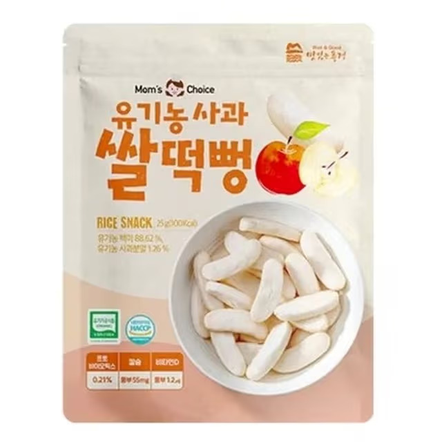 Bánh gạo hữu cơ Mom's Choice vị táo 6m+