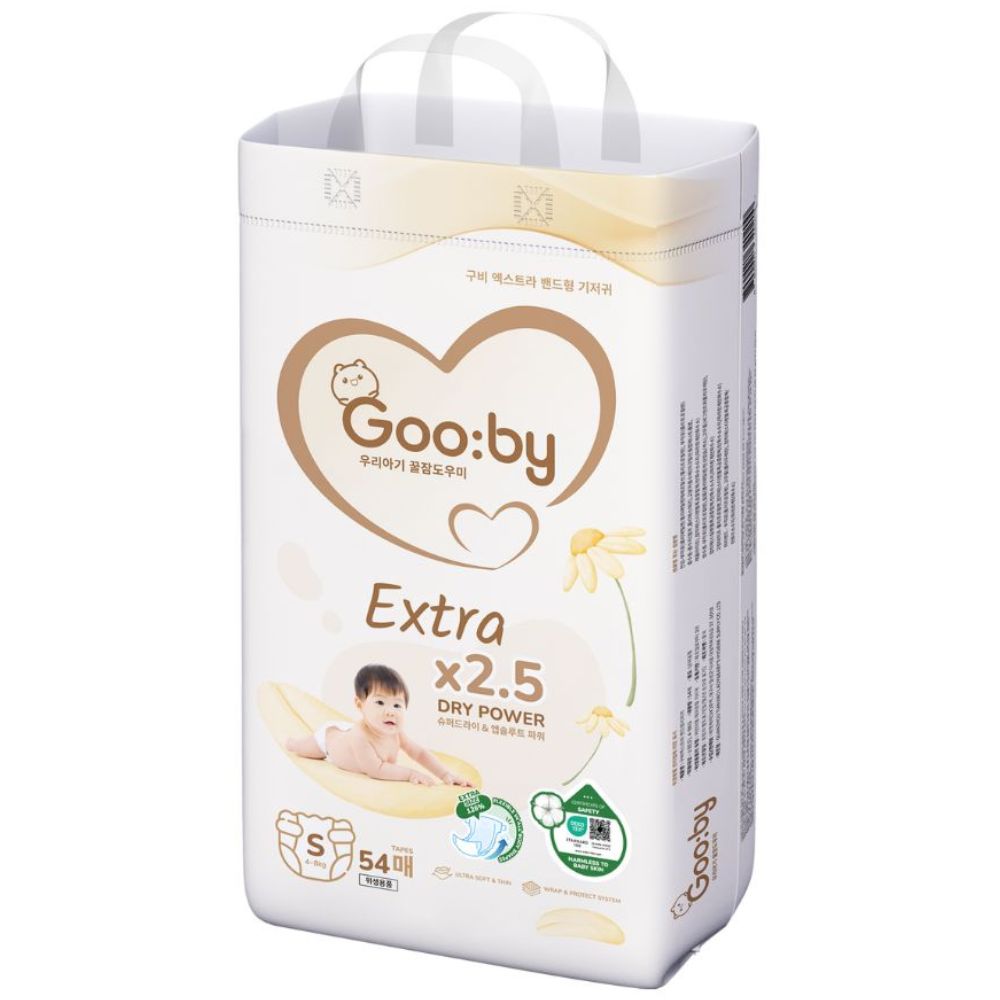 Bỉm - Tã dán Gooby Extra size S54 miếng (Từ 4-8kg)
