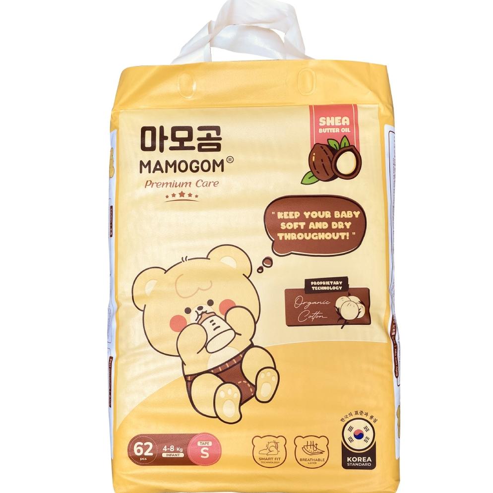 Bỉm - Tã dán Mamogom hữu cơ size S 62 miếng (4-8kg)