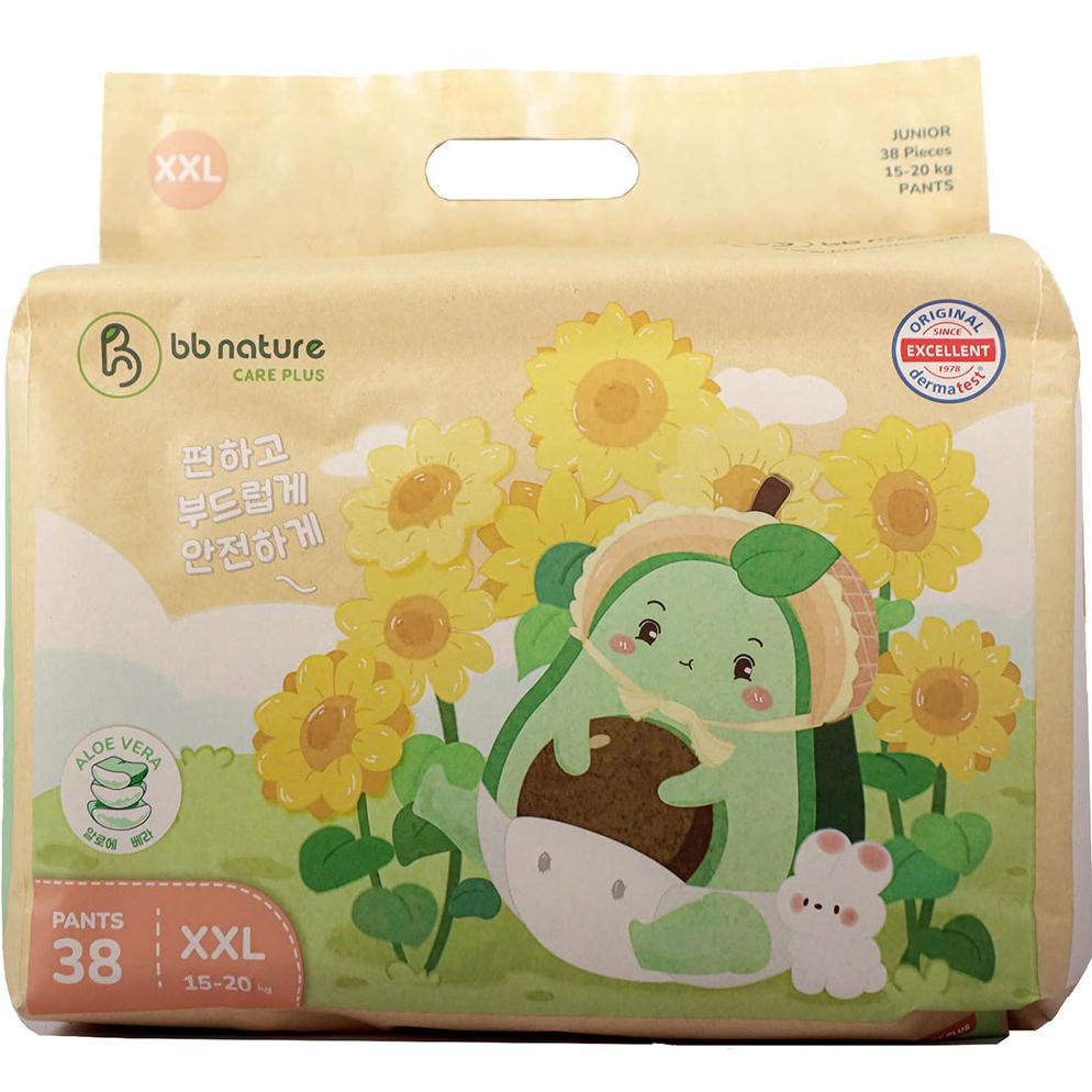 Bỉm - Tã quần BB Nature Care Plus size XXL 38 miếng (15-20kg)