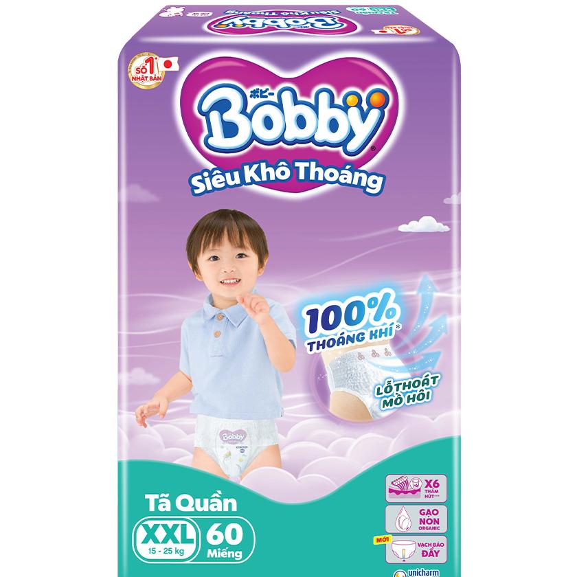 Bỉm - Tã quần Bobby size XXL60 miếng (15 - 25kg) 