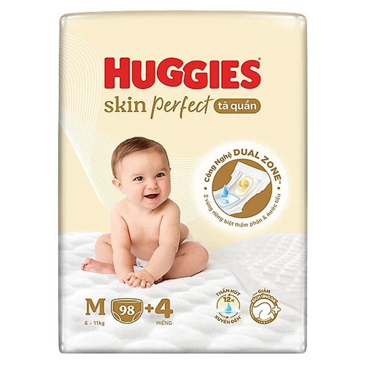 Bỉm - Tã quần Huggies  Skin Perfect size M98+4 miếng