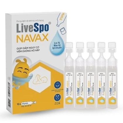 Dung dịch vệ sinh tai, mũi, họng LiveSpo NAVAX - Giúp giảm nguy cơ viêm đường hô hấp