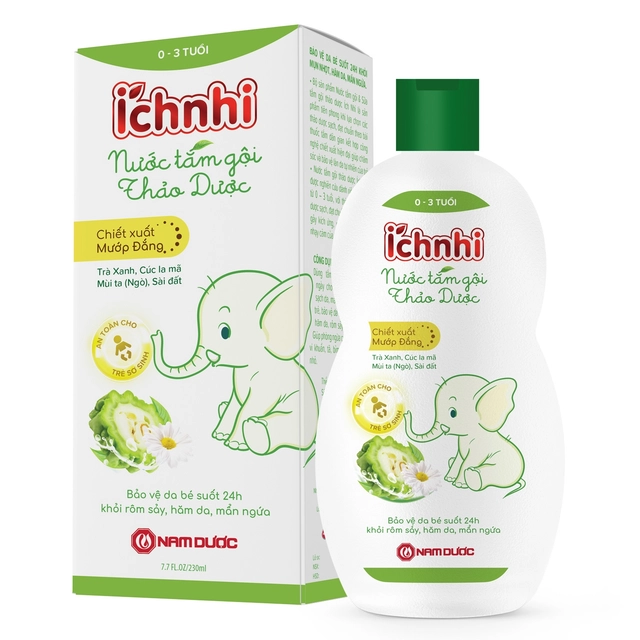 Nước tắm gội thảo dược Ích Nhi 230ml