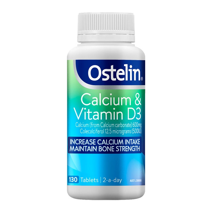 Canxi và vitamin D3 Ostelin chai 130 viên (nhập khẩu Úc)