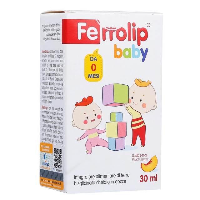 Sắt amin hữu cơ trẻ em Ferrolip
