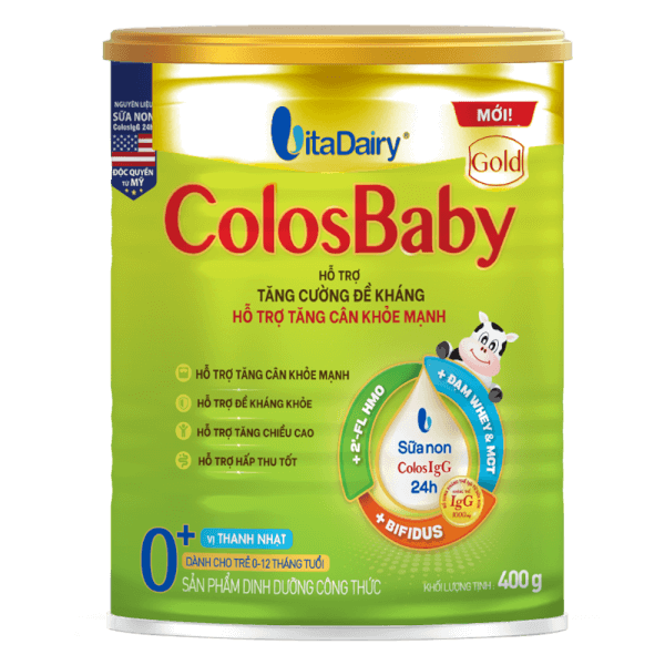 Sữa bột ColosBaby Gold 0+ 400g (0 - 12 tháng) vị thanh nhạt