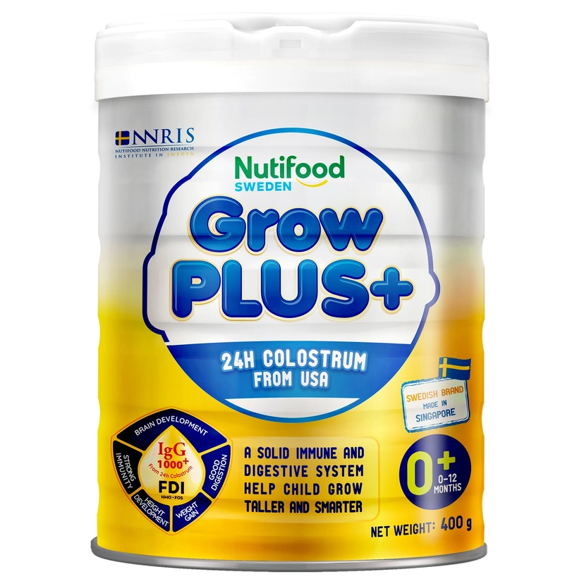 Sữa bột Nutifood GrowPlus+ Vàng (Sữa non) 400g (0-12 tháng)