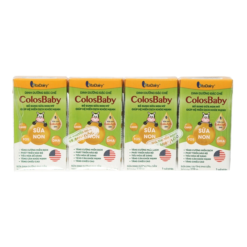 Vỉ sữa bột pha sẵn Colosbaby Gold 4x110ml