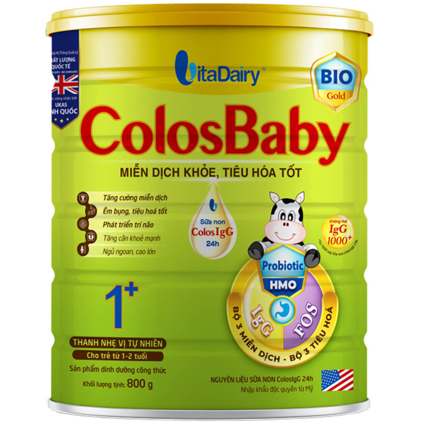 Sữa bột ColosBaby Bio Gold 1+ 800g (1 - 2 tuổi)