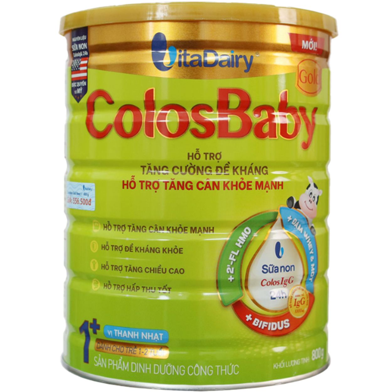 Sữa bột ColosBaby Gold 0+ 800g (1-2 tuổi) vị thanh nhạt