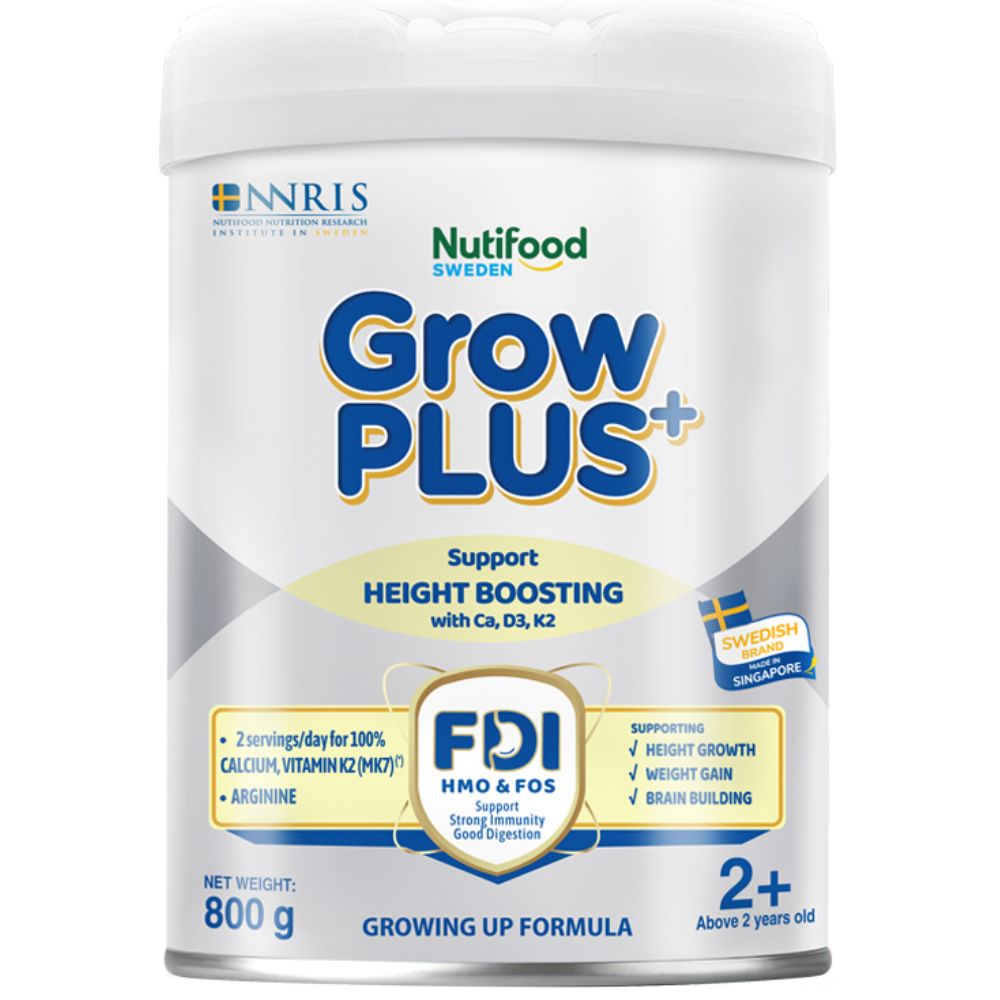 Sữa bột Nutifood GrowPLUS+ bạc 800g (Trên 2 tuổi)