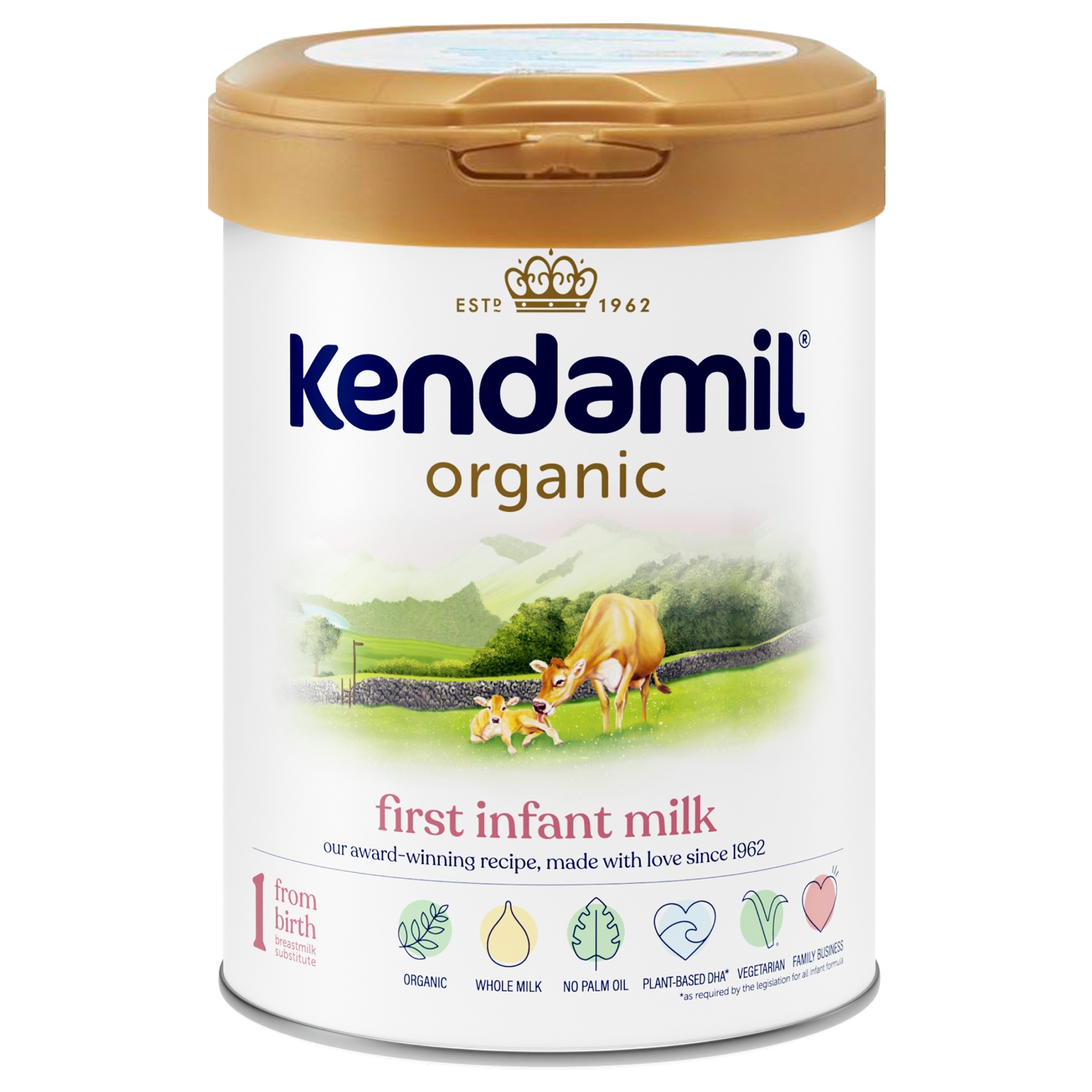 Sữa bột Kendamil Organic số 1 800g (0–6 tháng tuổi)