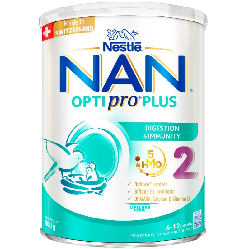 Sữa Nan Optipro Plus số 2 5-HMO 800g (6 - 12 tháng)