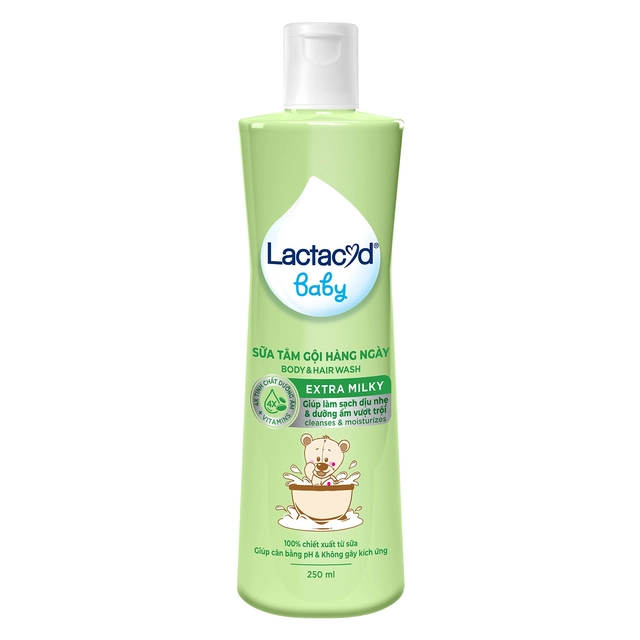 Sữa tắm gội dưỡng ẩm Lactacyd Milky 250ml