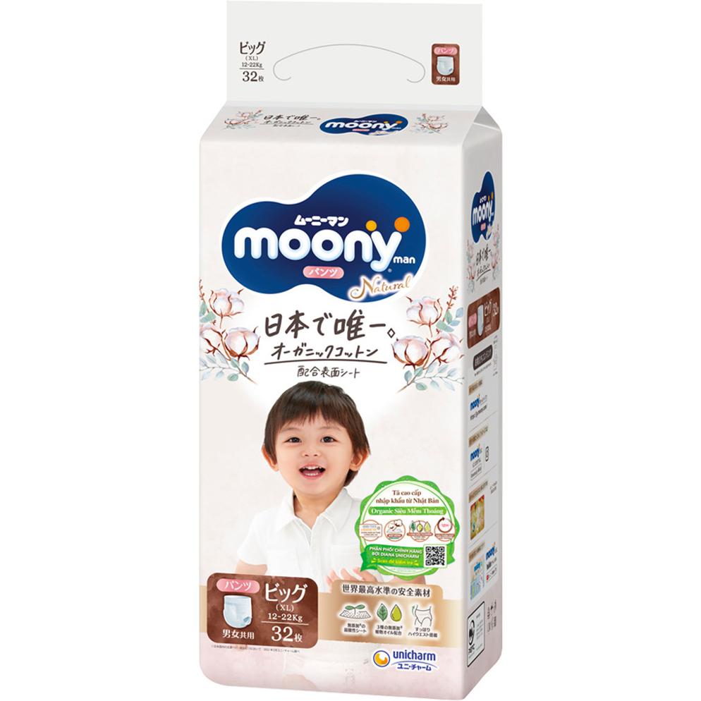 Bỉm - Tã quần Moony Natural size XXXL