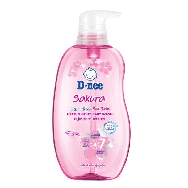 Sữa tắm gội cho bé Dnee hồng 380ml