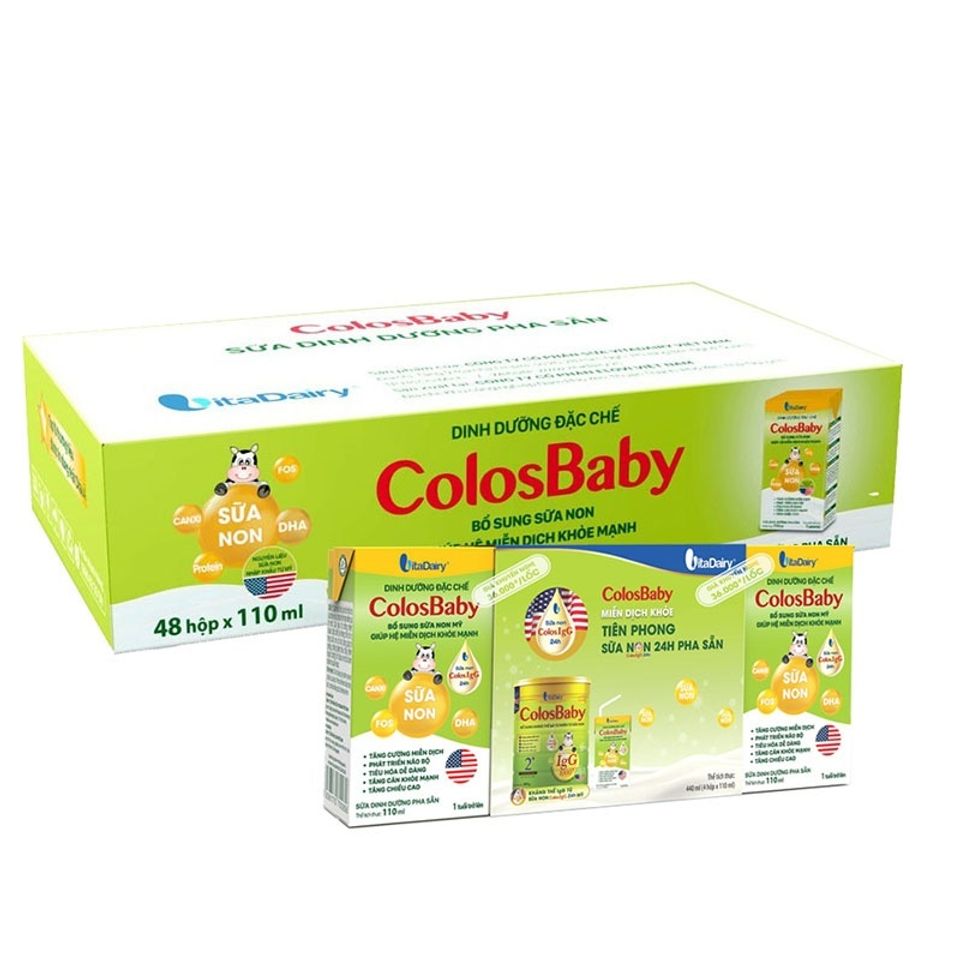 Thùng sữa bột pha sẵn Colosbaby Gold 48 hộp 110ml 