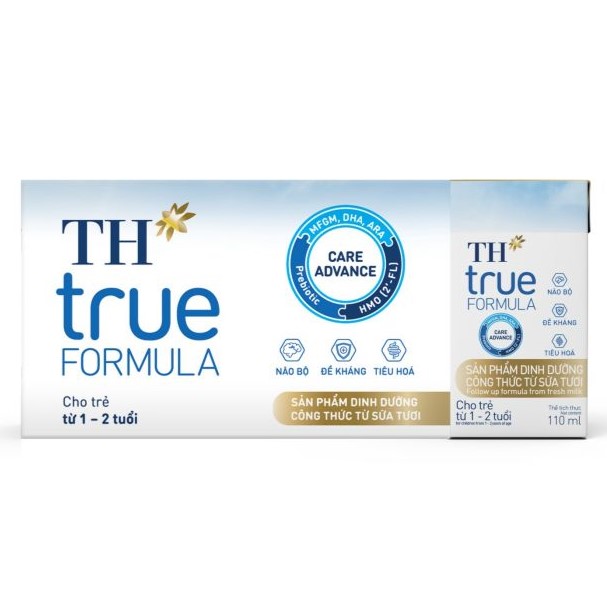 Vỉ sữa pha sẵn TH true FORMULA 4 hộp x 110 ml