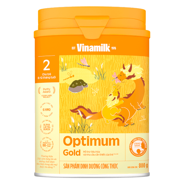 Sữa bột Vinamilk Optimum Gold 2 800g (6-12 tháng)