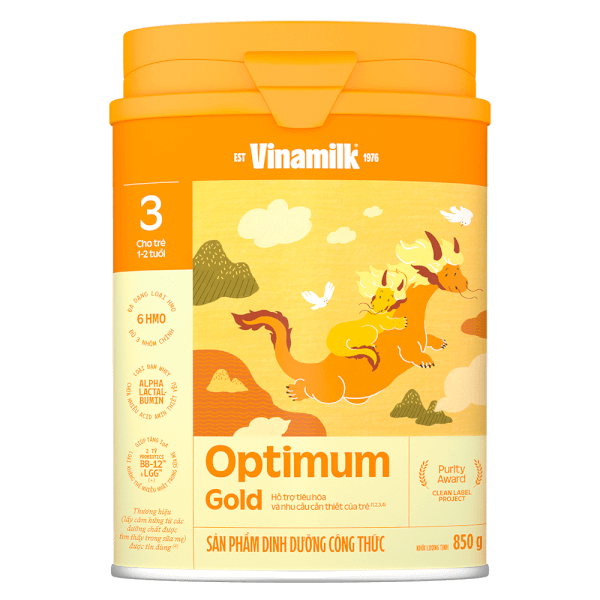 Sữa bột Vinamilk Optimum Gold 3 850g (1-2 tuổi)
