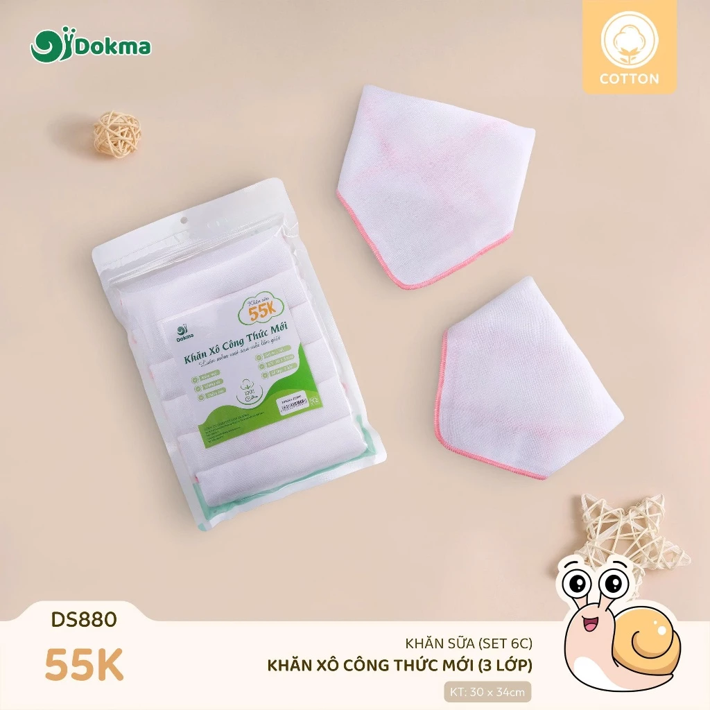 Khăn xô Dokma 3 lớp (6 chiếc)