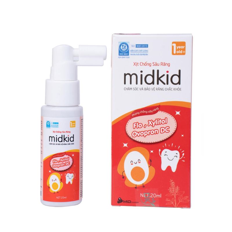Xịt chống sâu răng Midkid hương táo 20ml